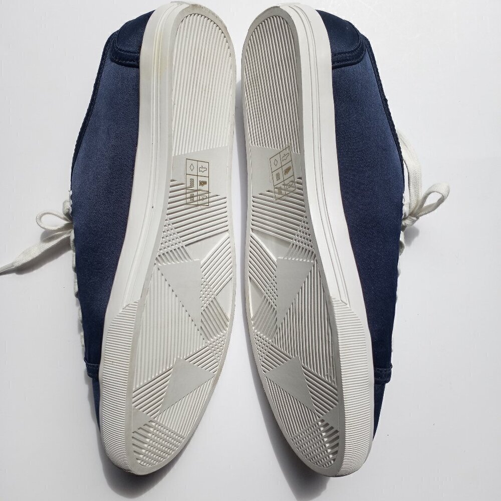 NWOT JACK ROGERS Lia Satin Lace Up Casual Fashion Sneakers - Midnight Navy - Picture 10 of 12
